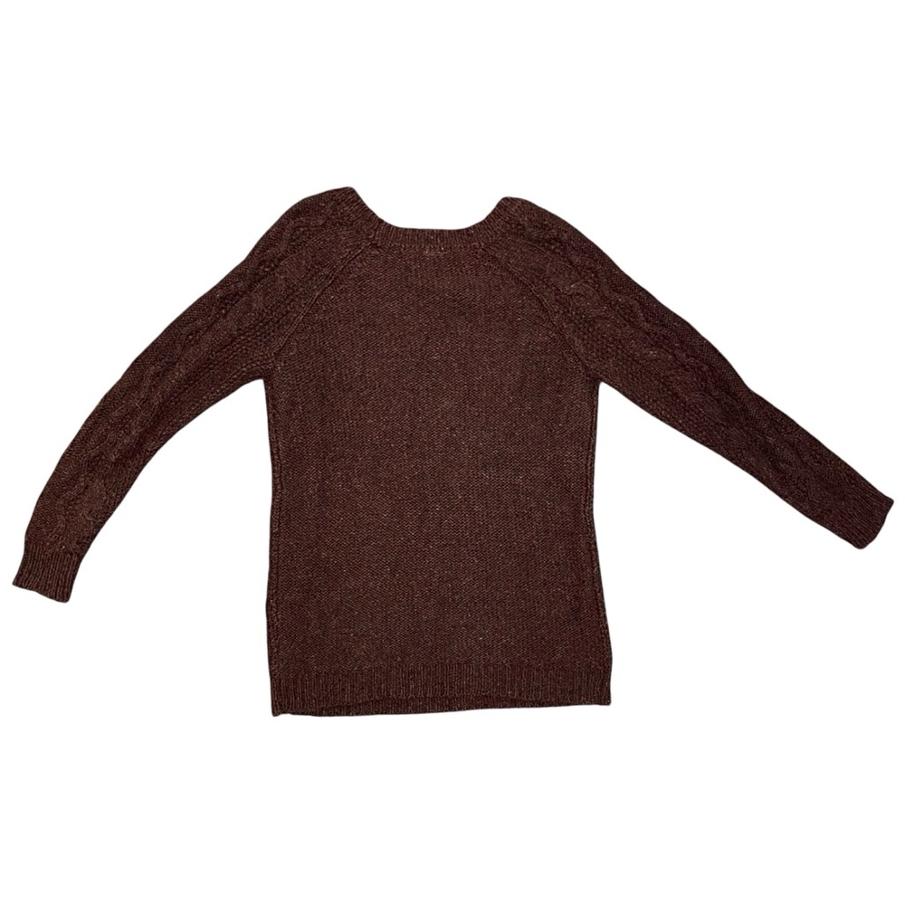 Garage Purple-Maroon Cable Knit Sweater - Picture 7 of 7